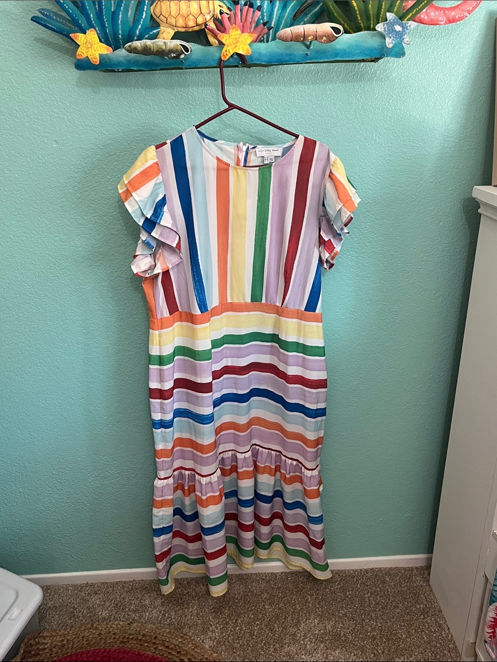 Colorful striped dress